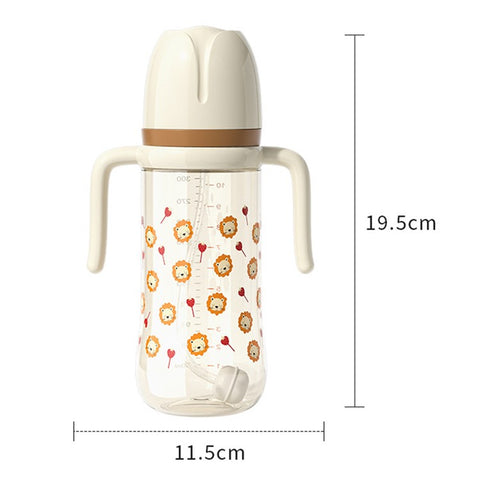 300ml Baby Bottle Temperature Control Scale Baby Feeding Silicone Teat Bottle ST (BPA-Free, NO FDA Certification)