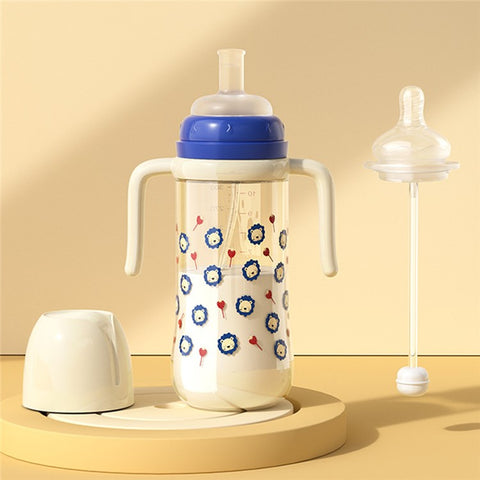 300ml Baby Bottle Temperature Control Scale Baby Feeding Silicone Teat Bottle ST (BPA-Free, NO FDA Certification)