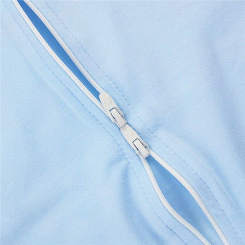 AB01 Cotton Baby Swaddle Blanket Zipper Anti-kicking Infant Sleeping Bag, Size M