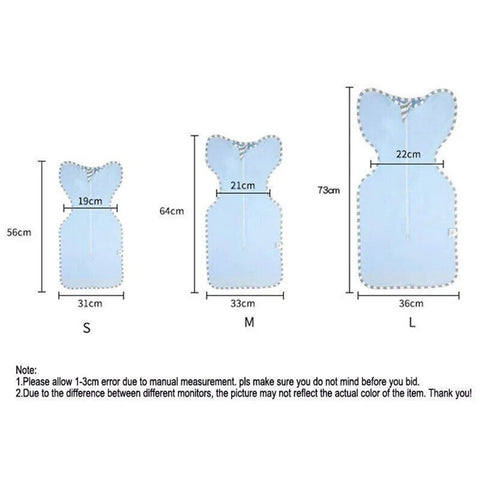 AB01 Cotton Baby Swaddle Blanket Zipper Anti-kicking Infant Sleeping Bag, Size M