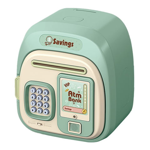 7604 Password + Fingerprint Automatic Saving Money Box Children Electronic Piggy Bank