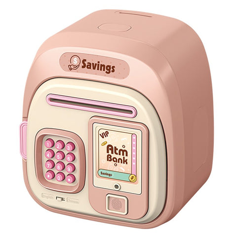 7604 Password + Fingerprint Automatic Saving Money Box Children Electronic Piggy Bank