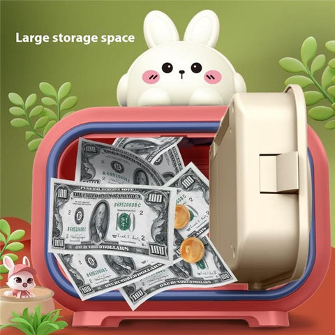 7606 Automatic Money Rolling ATM Deposit Machine Fingerprint / Key Unlock Piggy Bank Toy