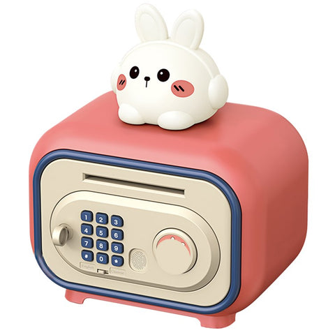 7606 Automatic Money Rolling ATM Deposit Machine Fingerprint / Key Unlock Piggy Bank Toy