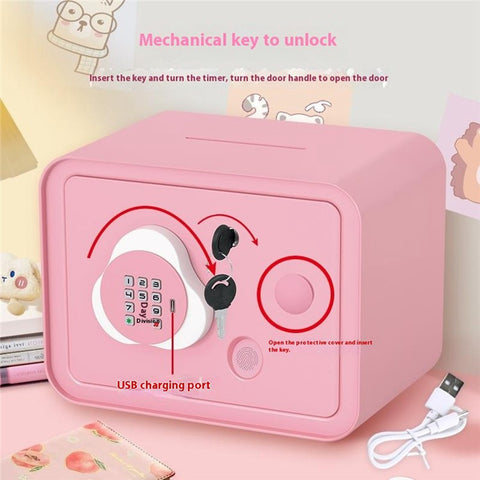 7608 Children Small Safe Piggy Bank Password Money Box Creative Toy