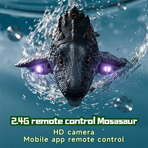 4DRC 4D-S11 2.4G Remote Control Mosasaur Shape RC Boat Water Spraying Toy with Camera, with 1 Battery