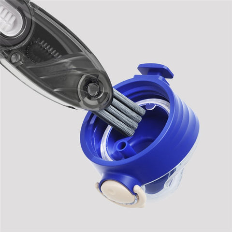 U-Shape 4-in-1 Multifunctional Cup Lid Brush Crevice Cleaning Brush Portable Feeding Bottle Brush