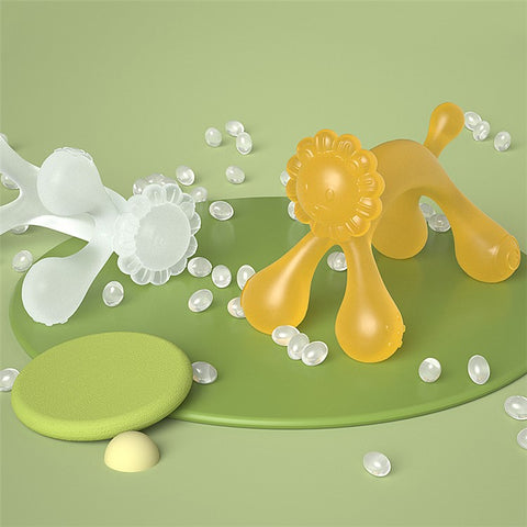 Lion Style Infant Silicone Teether Baby Teething Chewing Toy with Storage Box and Strap ST (BPA Free, No FDA Certificate)