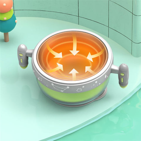 HOGOKIDS 400ml Injection Hot Water Insulation Kids Warm Tableware Food Warming Bowl ST (BPA Free, No FDA Certificate)