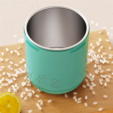 JIAYI BABY Scale Design Kids Learning Drinking Cup Stainless Steel+PP Drinking Bottle with Silicone Straw (BPA-Free, No FDA Certified)