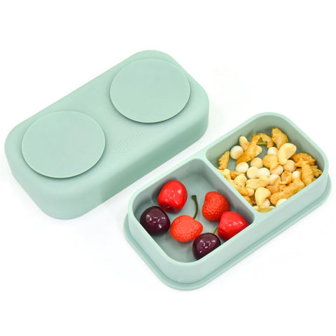 2 in 1 Children Silicone Dinner Plate Box Complementary Food Baby Suction Tableware ST (BPA Free, No FDA Certificate)