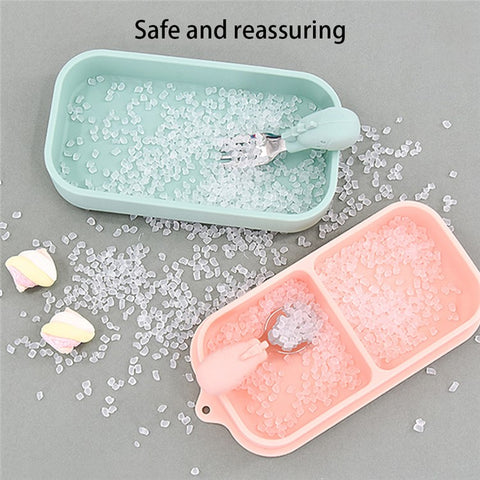 2 in 1 Children Silicone Dinner Plate Box Complementary Food Baby Suction Tableware ST (BPA Free, No FDA Certificate)