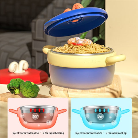 Constant Temperature Water Injection Baby Insulation Bowl Suction Cup Bowl (BPA-Free, NO FDA Certification)