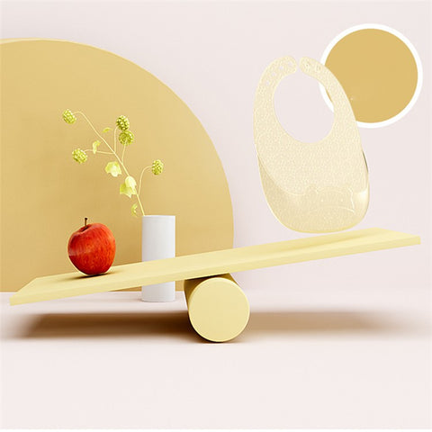 Super Soft Silicone+Nano Silver Baby Bib Food Crumb Catcher Adjustable Toddler Eating Bib with Storage Box ST