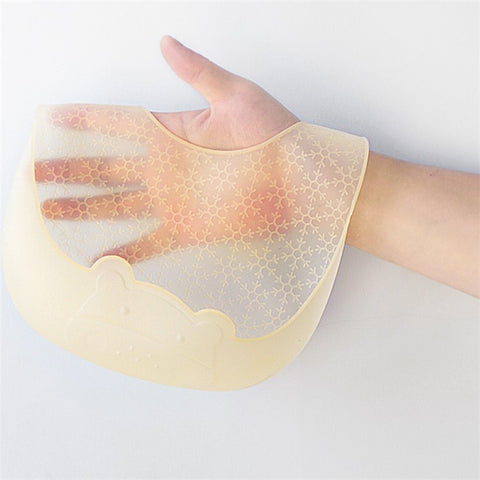 Super Soft Silicone+Nano Silver Baby Bib Food Crumb Catcher Adjustable Toddler Eating Bib with Storage Box ST