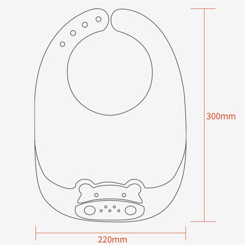 Super Soft Silicone+Nano Silver Baby Bib Food Crumb Catcher Adjustable Toddler Eating Bib with Storage Box ST