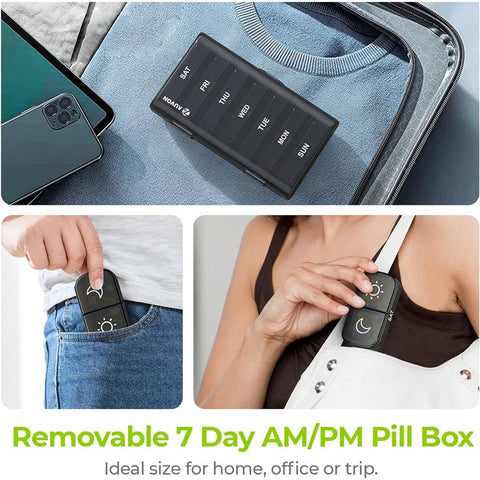 21001 21 Grids Pill Box Seven Days A Week Sorting Box Portable Vitamin Fish Oil Dispenser (No FDA Certificate, BPA Free)
