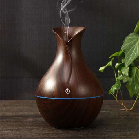Car Vehicle Wood Skin Oil Aroma Diffuser Ultrasonic Air Purifier Aromatherapy Humidifier