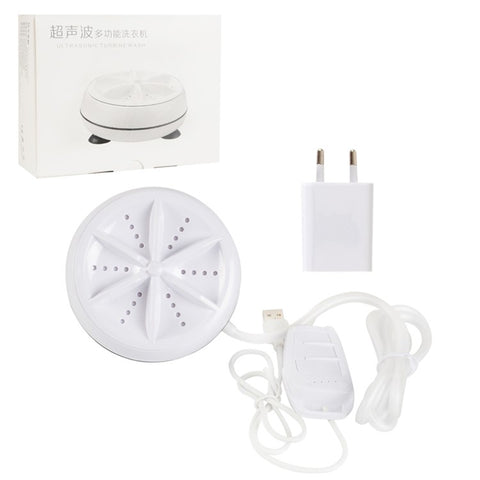 Ultrasonic Turbine Washing Machine Mini Portable Personal Rotating Washer for Travel Home Business Tri