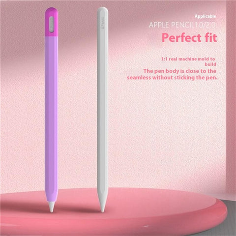 For Apple Pencil (2nd Generation) / (1st Generation) Silicone Sleeve Case Two-Tone Design Protective Stylus Cover