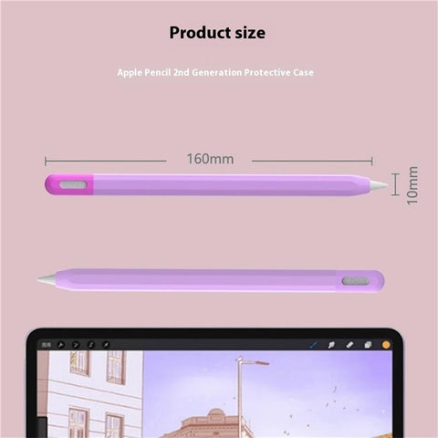 For Apple Pencil (2nd Generation) / (1st Generation) Silicone Sleeve Case Two-Tone Design Protective Stylus Cover