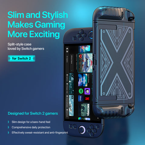DUX DUCIS For Nintendo Switch 2 Grip Case  Slim PC + TPU Case Protectors with X-Shaped Pattern
