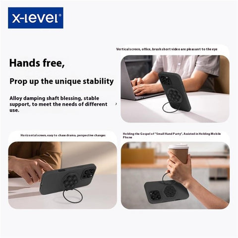 X-LEVEL Magnetic Phone Holder Stand Rotatable Suction Cup Mount for Multiple Devices Desktop / Car Use