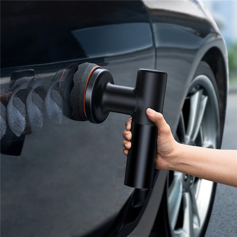 BASEUS New Power Cordless Electric Polisher with Flat Foam Pad + Waffle Foam Pad + Wool Pad + Type-C Charging Cable