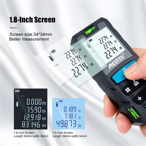 MESTEK S6 Distance Meter Laser Measure Meter 100m/328ft Distance Portable Digital Measure Tool for Distance, Area and Volume