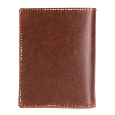 BULLCAPTAIN 027 Thickened Top-Layer Cowhide Leather Wallet RFID Blocking Card Pouch Coin Storage Bag Pouch