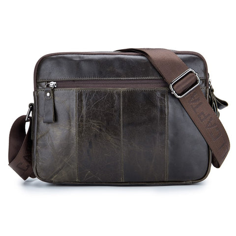 BULLCAPTAIN 035 Crossbody Shoulder Bag Top-Layer Cowhide Leather Tablet Storage Bag