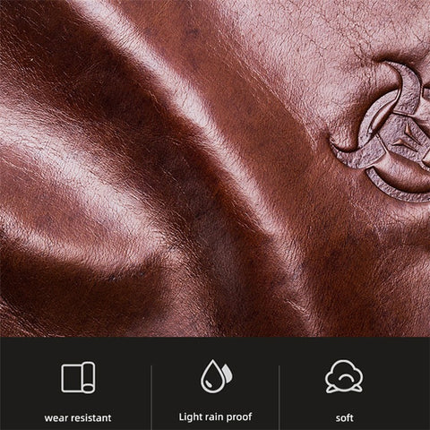 BULLCAPTAIN 053 Business Briefcase Top-Layer Cowhide Leather Handbag Shoulder Bag Laptop Messenger Crossbody Bag