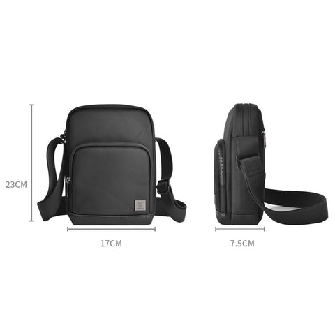 WIWU Hali Crossbody Bag Business Shoulder Bag Polyester Travel Sling Bag for Boys, Men