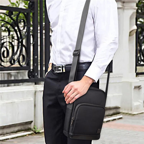 WIWU Hali Crossbody Bag Business Shoulder Bag Polyester Travel Sling Bag for Boys, Men