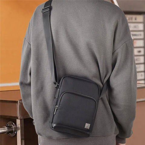 WIWU Hali Crossbody Bag Business Shoulder Bag Polyester Travel Sling Bag for Boys, Men