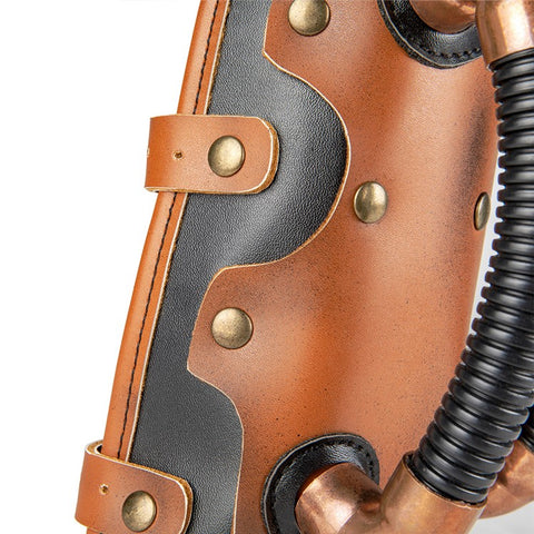 FAS002BN Halloween Retro Knight Arm Ring Wristband PU Leather Wrist Bracer Steampunk Cosplay Props