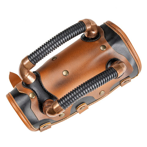 FAS002BN Halloween Retro Knight Arm Ring Wristband PU Leather Wrist Bracer Steampunk Cosplay Props