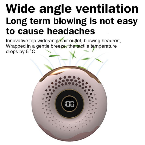 T11 Donut Shape Multifunction Mini Cooling Fan Portable Summer Fan Cooler with Neck Rope