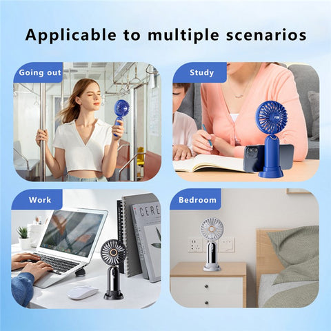 F188 Portable USB Rechargeable Cooling Fan 100 Wind Speeds Handheld Summer Fan
