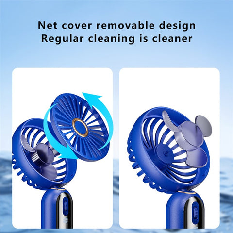 F188 Portable USB Rechargeable Cooling Fan 100 Wind Speeds Handheld Summer Fan