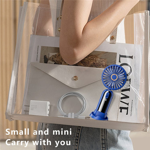 F188 Portable USB Rechargeable Cooling Fan 100 Wind Speeds Handheld Summer Fan