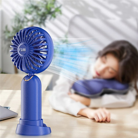 F188 Portable USB Rechargeable Cooling Fan 100 Wind Speeds Handheld Summer Fan