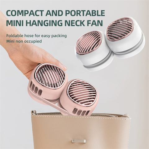 L21 Portable Rechargeable Hanging Neck Mini Cooling Fan 5 Wind Speeds Summer Fan Cooler