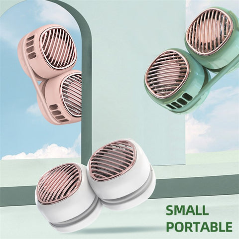 L21 Portable Rechargeable Hanging Neck Mini Cooling Fan 5 Wind Speeds Summer Fan Cooler