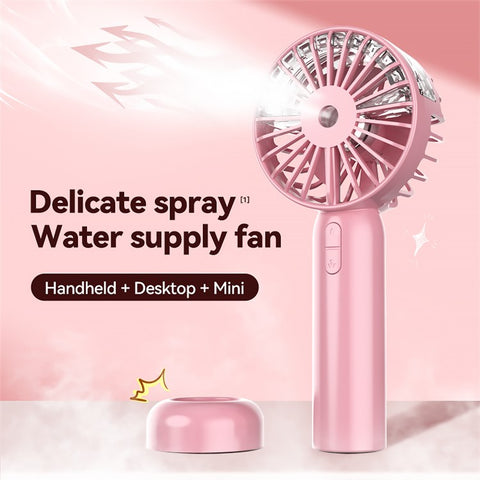 Mini18 Three Speeds Silent Summer Cooling Fan Nano Spray Mini Handheld Fan
