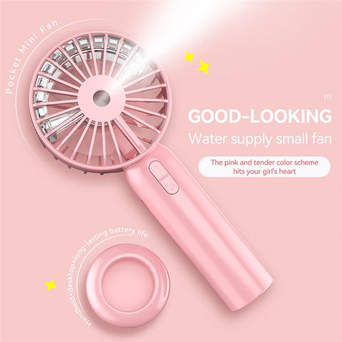 Mini18 Three Speeds Silent Summer Cooling Fan Nano Spray Mini Handheld Fan