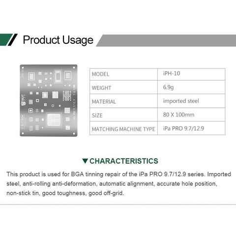 OEM BST-iPH-10 Tin Planting Net for iPad Pro 9.7 / 12.9 (2015)