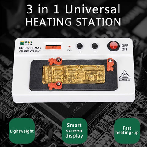 BEST BST-120X-MAX 110-220V 3-in-1 Heating Station for iPhone X/XS/XS Max Motherboard Heating Disassembling