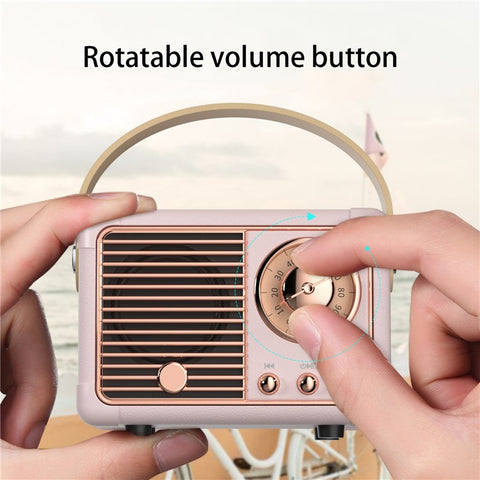 HM11 2nd Gen Retro Bluetooth-compatible Speaker Portable Wireless Speaker Support U-disk TF Card AUX