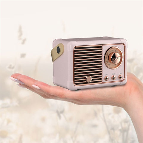 HM11 2nd Gen Retro Bluetooth-compatible Speaker Portable Wireless Speaker Support U-disk TF Card AUX